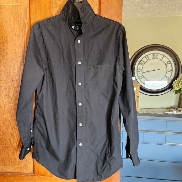 Croft & Barrow Men's 14.5 32/33 Black LS Button Down Shirt Classic Fit Easy Care - Picture 1 of 10